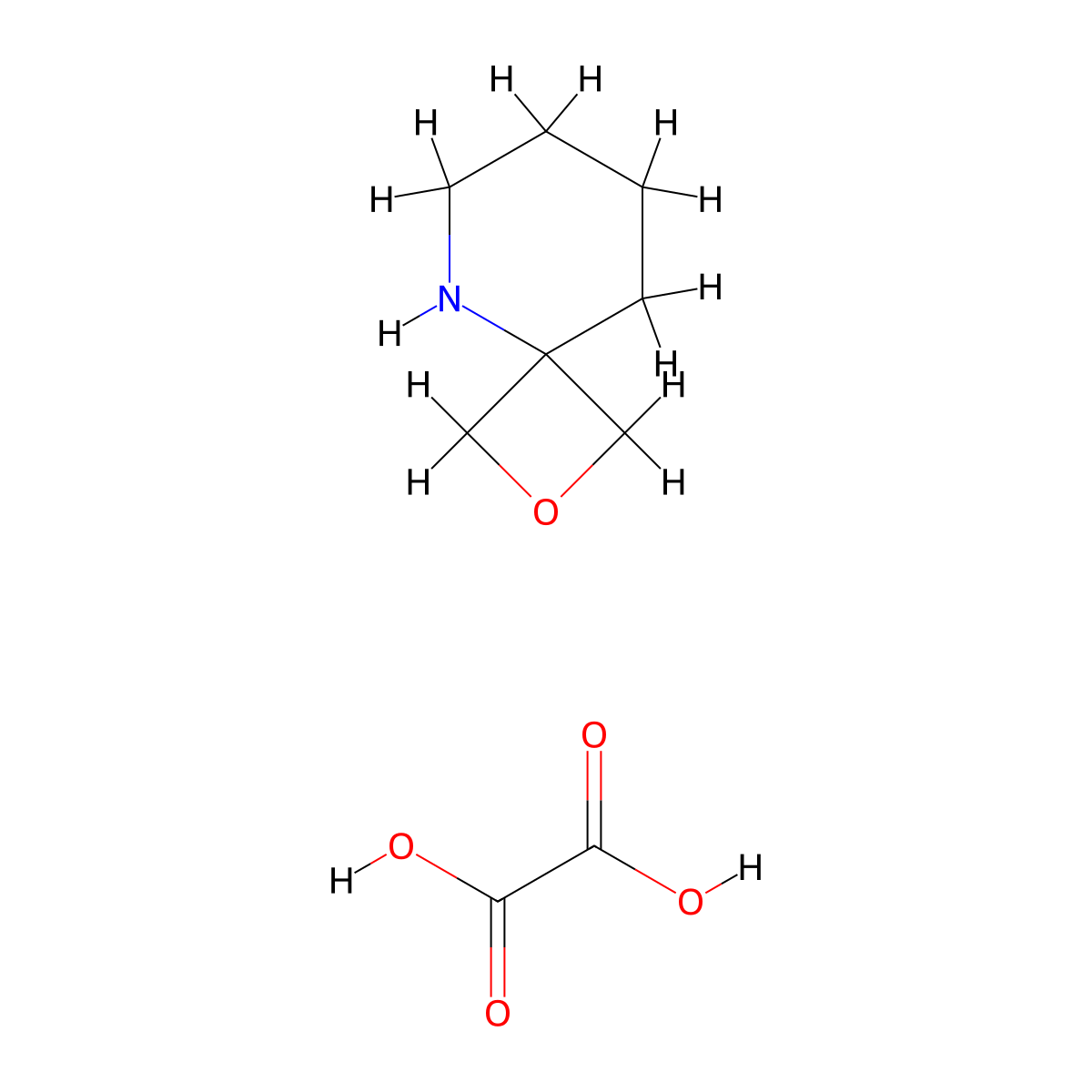 2-Oxa-5-azaspiro[3.5]nonane oxalate molecular structure, CAS 1706462-77-2