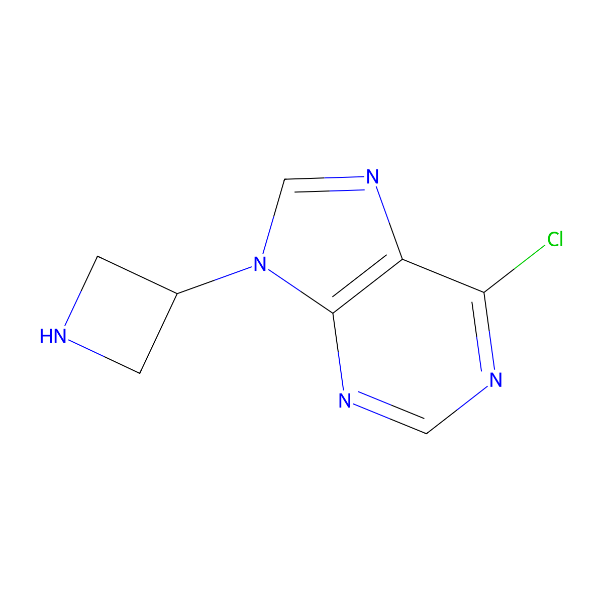 9-(Azetidin-3-yl)-6-chloro-9H-purine molecular structure, CAS 1706462-93-2