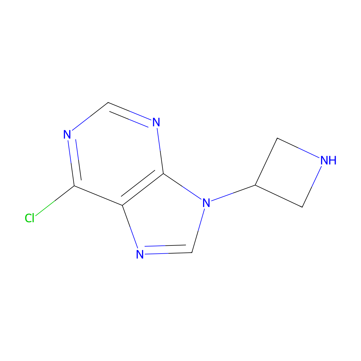 9-(Azetidin-3-yl)-6-chloro-9H-purine molecular structure, CAS 1706462-93-2