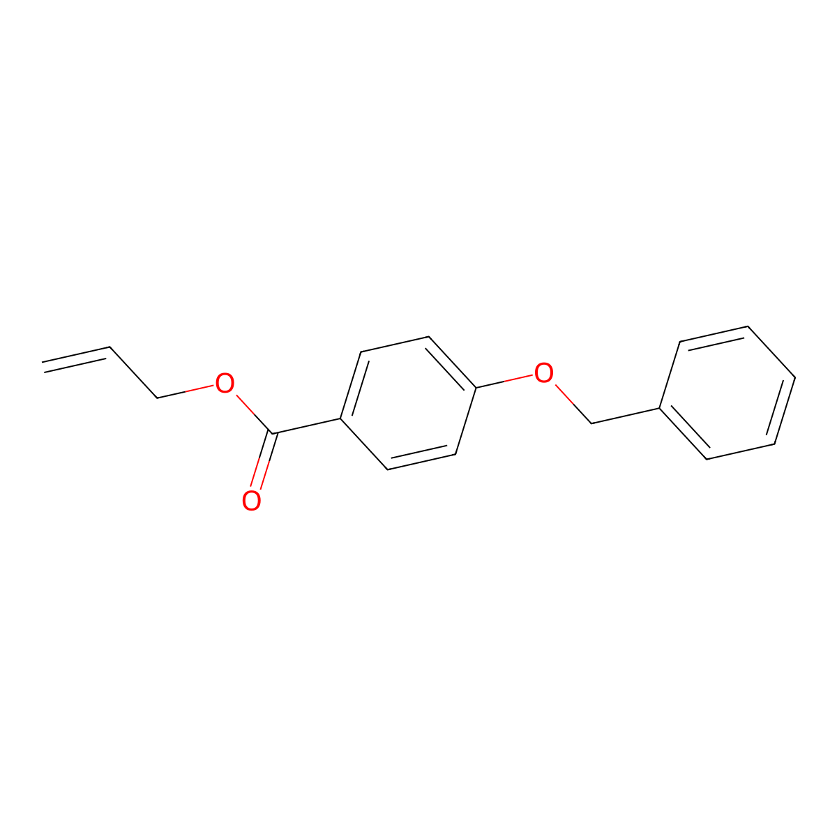 Benzoic acid, 4-(phenylmethoxy)-, 2-propen-1-yl ester molecular structure, CAS 1706463-03-7