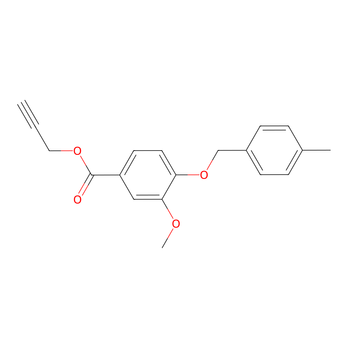 Prop-2-yn-1-yl 3-methoxy-4-((4-methylbenzyl)oxy)benzoate molecular structure, CAS 1706463-06-0