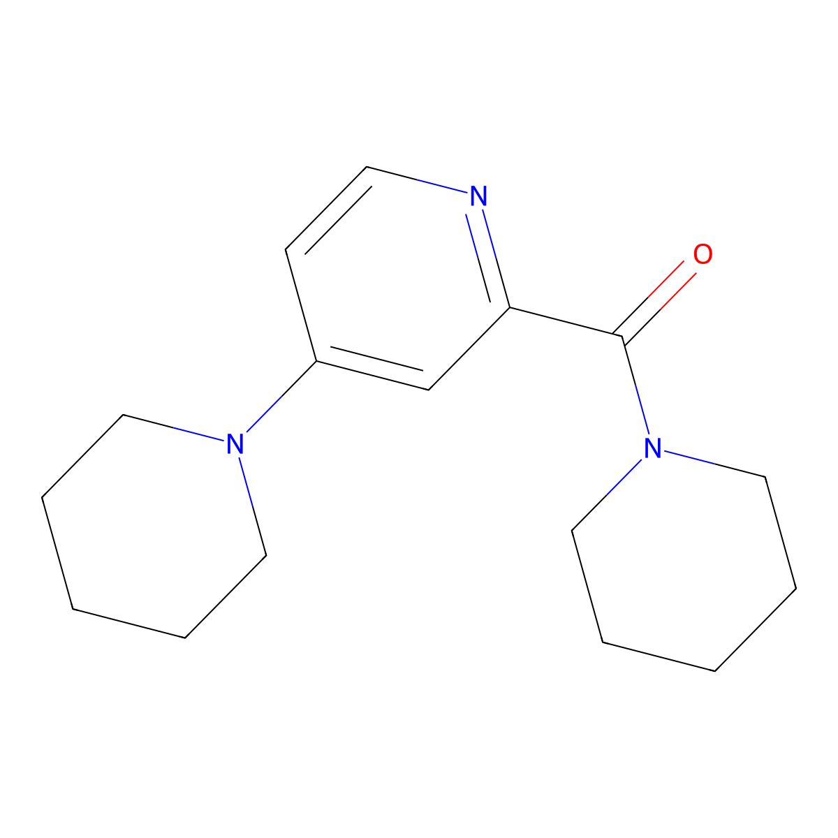 4-Piperidin-1-yl-2-(piperidin-1-ylcarbonyl)pyridine molecular structure, CAS 1706463-08-2