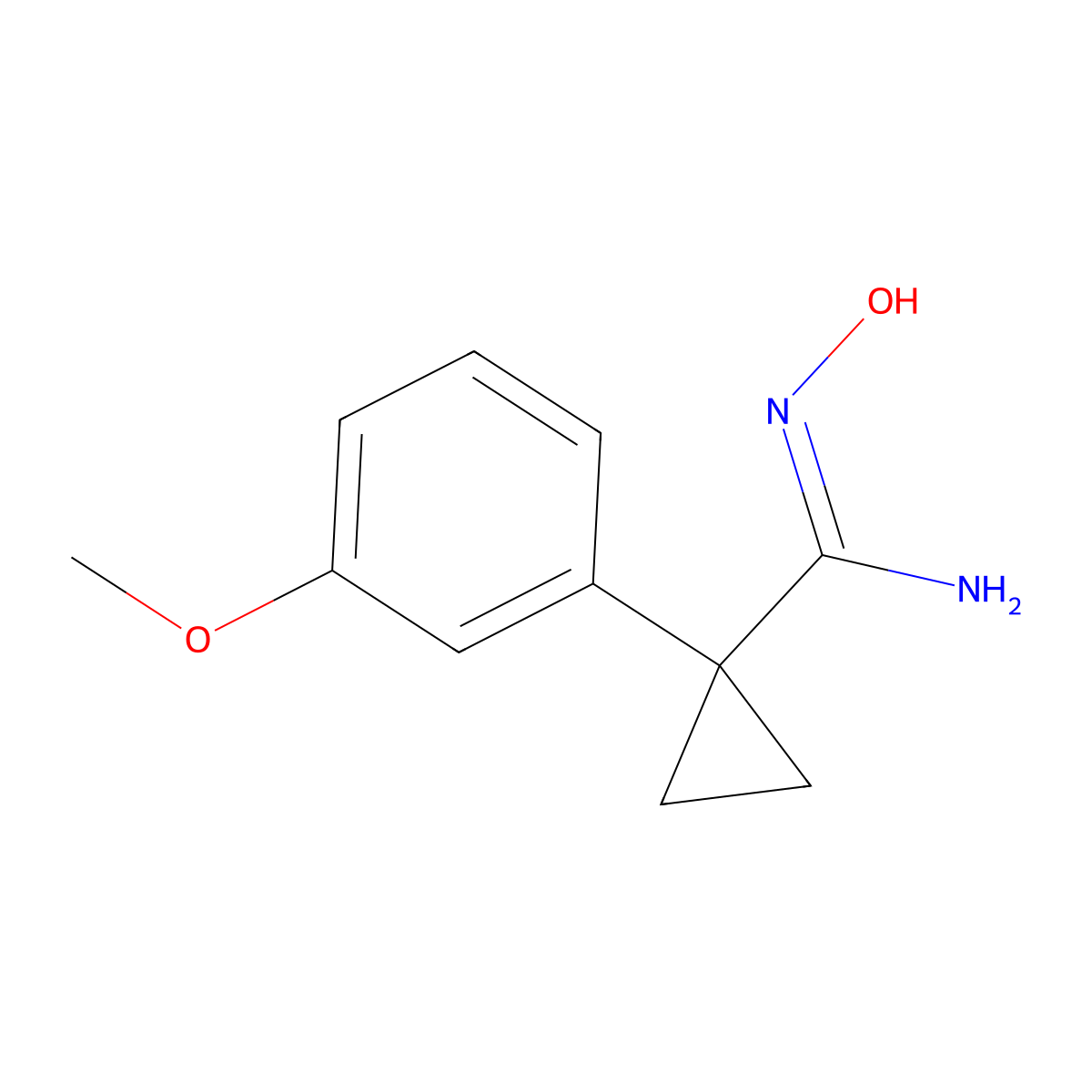N-Hydroxy-1-(3-methoxyphenyl)-cyclopropanecarboximidamide molecular structure, CAS 1706463-10-6