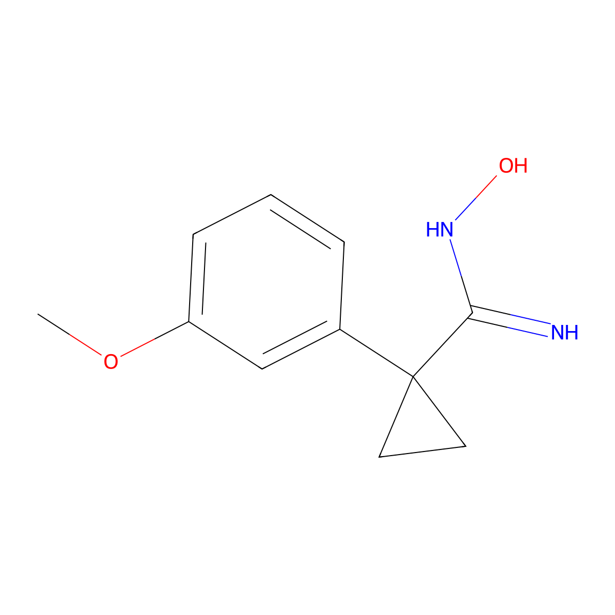 N-Hydroxy-1-(3-methoxyphenyl)-cyclopropanecarboximidamide molecular structure, CAS 1706463-10-6