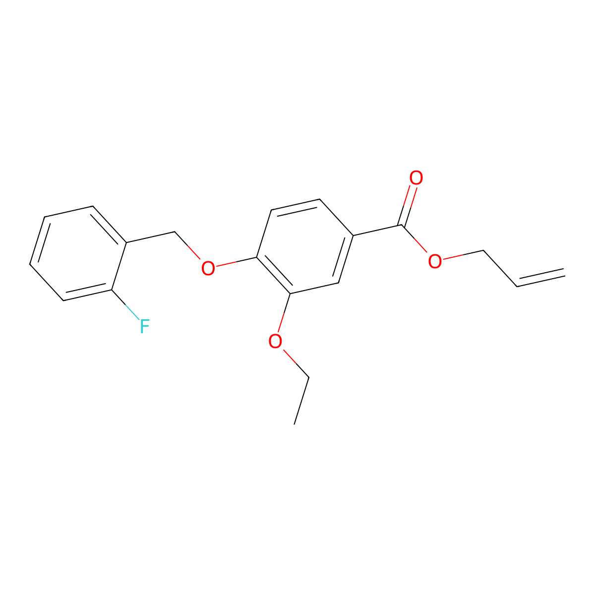 Allyl 3-ethoxy-4-[(2-fluorobenzyl)oxy]benzoate molecular structure, CAS 1706463-20-8