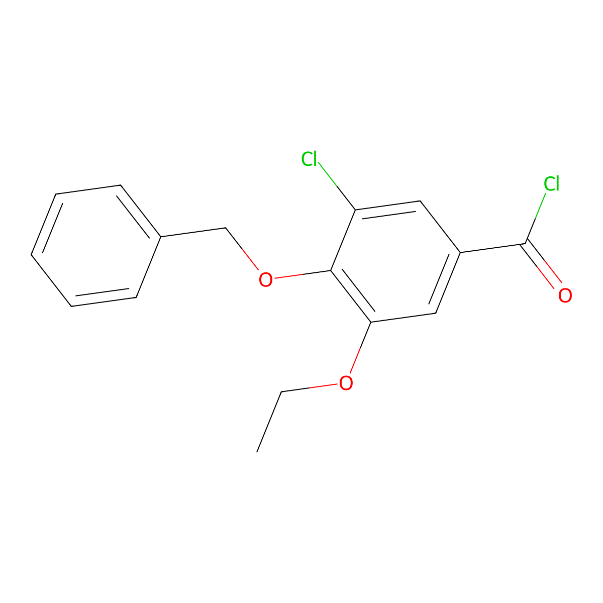 4-(Benzyloxy)-3-chloro-5-ethoxybenzoyl chloride molecular structure, CAS 1706463-57-1