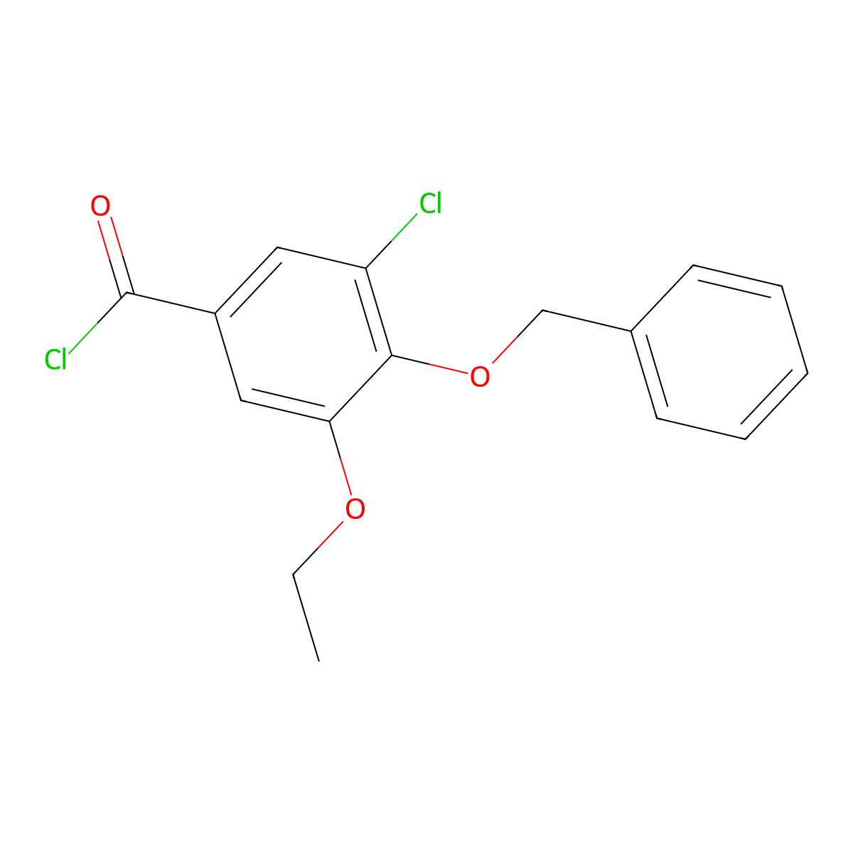 4-(Benzyloxy)-3-chloro-5-ethoxybenzoyl chloride molecular structure, CAS 1706463-57-1
