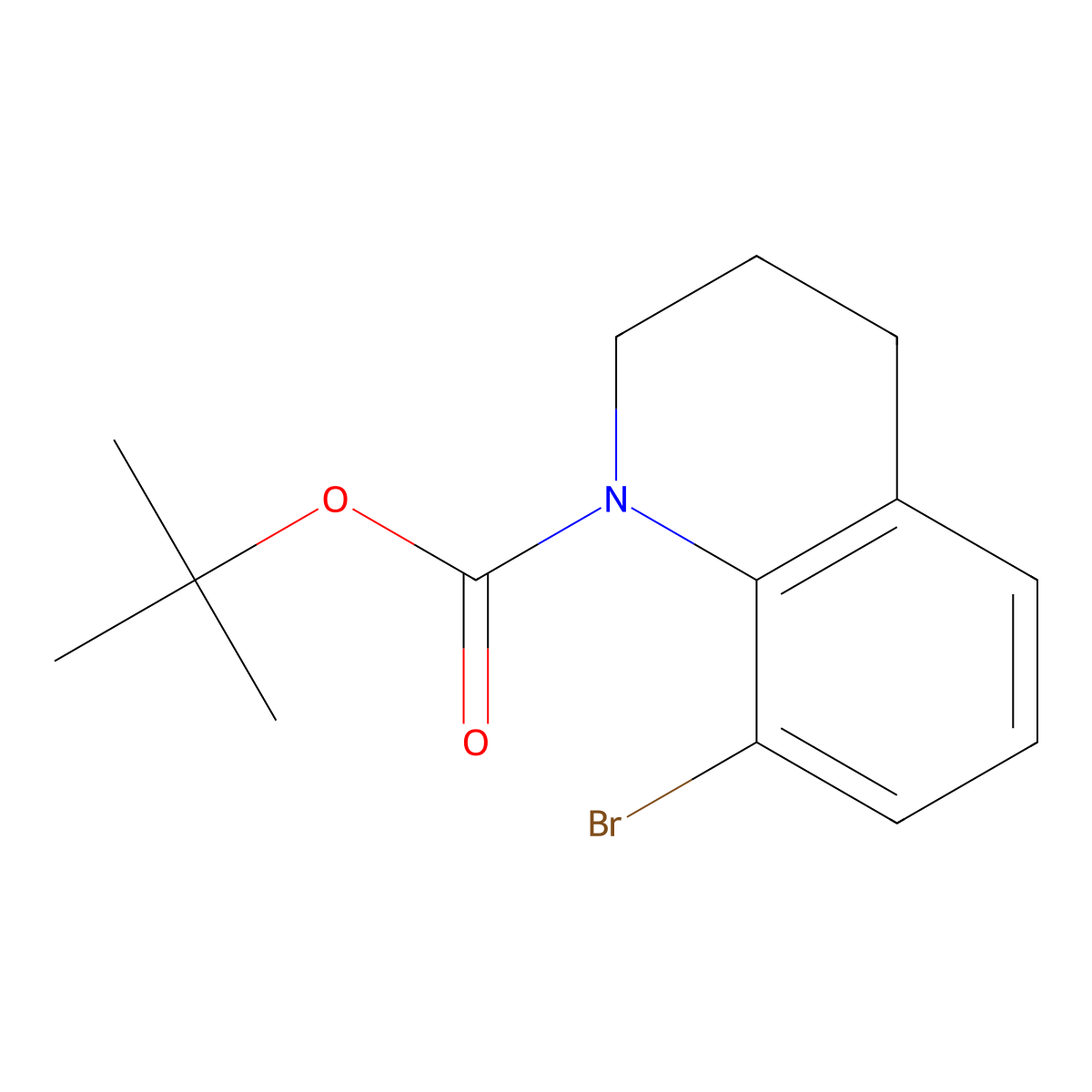tert-Butyl 8-bromo-3,4-dihydroquinoline-1(2H)-carboxylate molecular structure, CAS 1706463-64-0