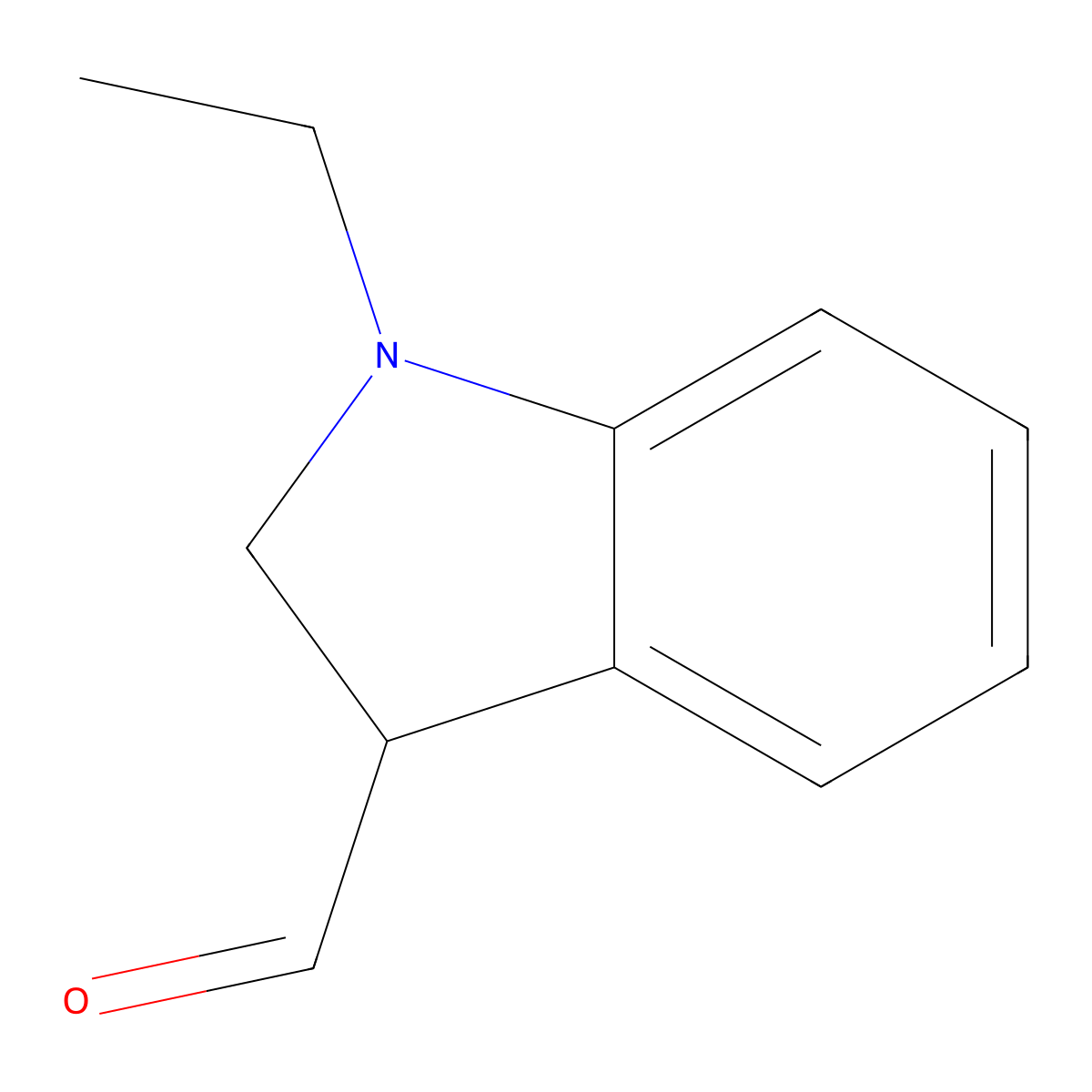 1-Ethylindoline-3-carbaldehyde molecular structure, CAS 1706463-83-3