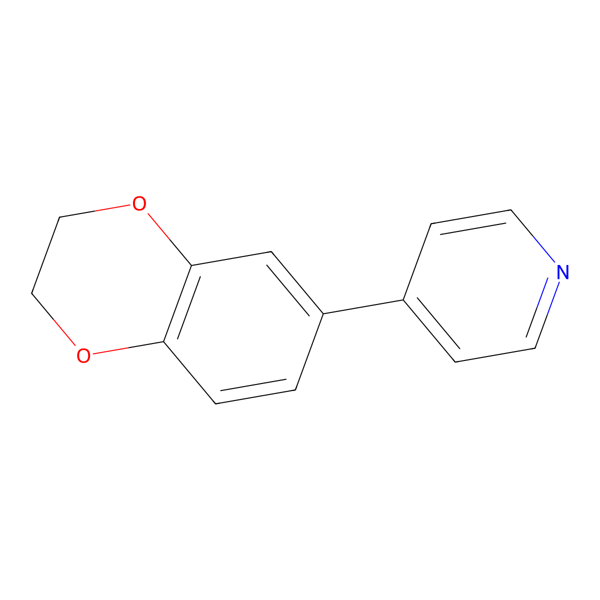 4-(2,3-Dihydrobenzo[b][1,4]dioxin-6-yl)pyridine molecular structure, CAS 1706464-00-7