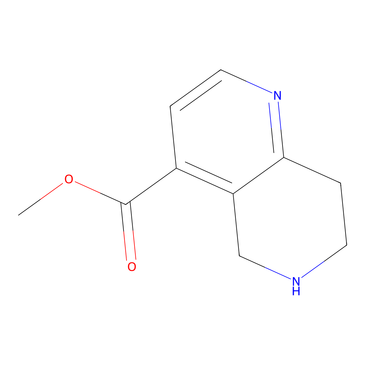 Methyl 5,6,7,8-tetrahydro-1,6-naphthyridine-4-carboxylate molecular structure, CAS 1706469-37-5