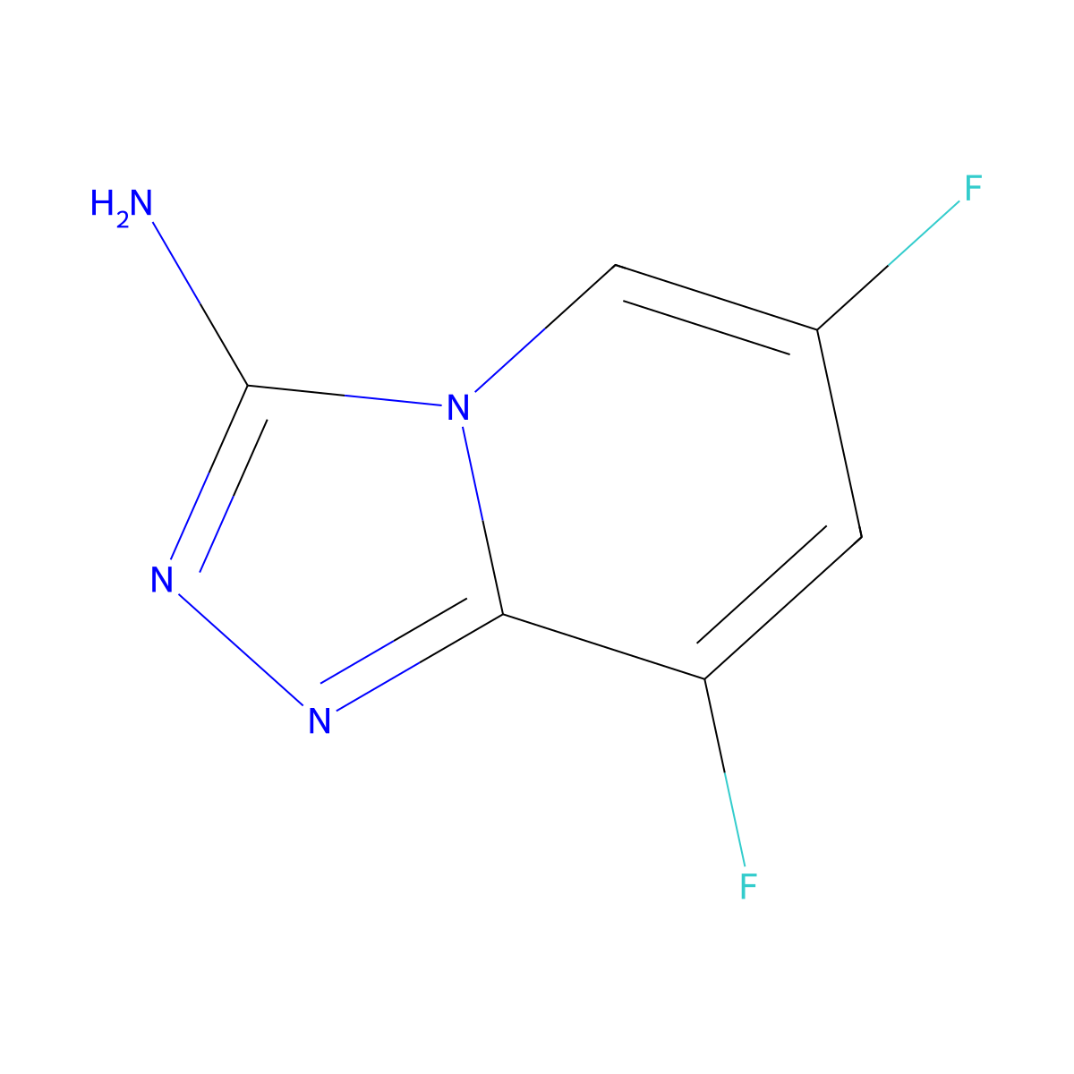 6,8-Difluoro-[1,2,4]triazolo[4,3-a]pyridin-3-amine molecular structure, CAS 1706469-50-2