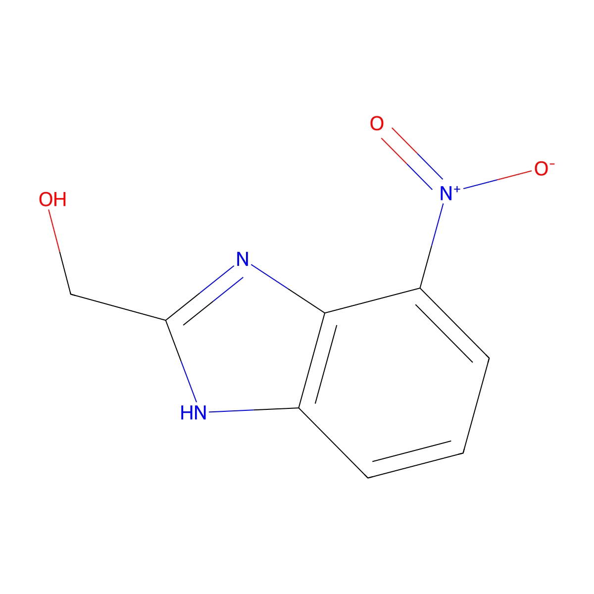 (4-nitro-1H-benzimidazol-2-yl)methanol molecular structure, CAS 170648-89-2