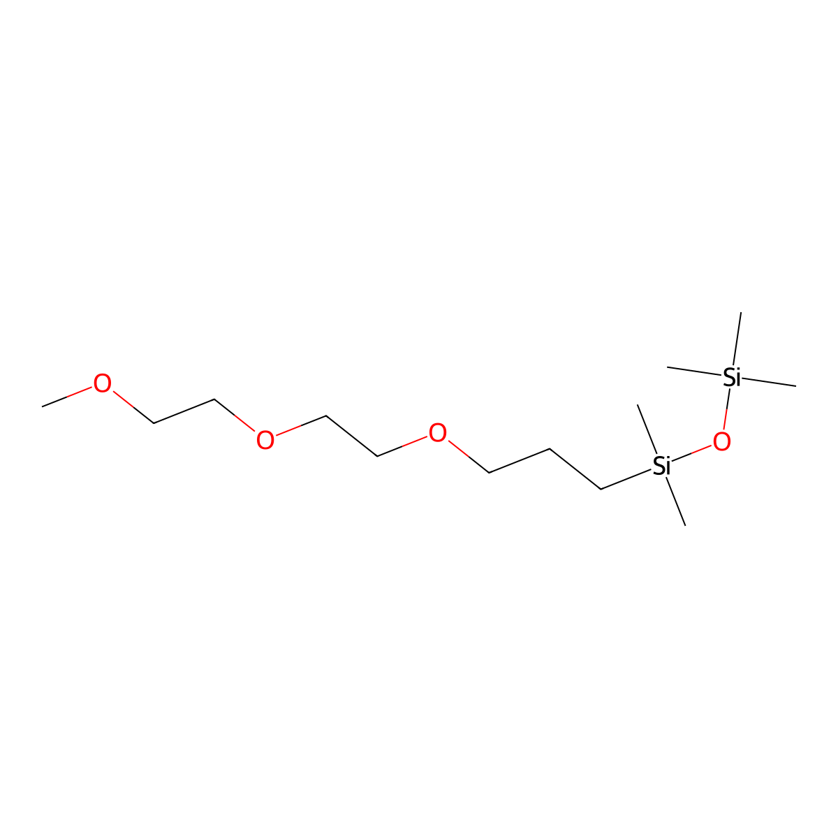 2,2,4,4-Tetramethyl-3,8,11,14-tetraoxa-2,4-disilapentadecane molecular structure, CAS 17065-99-5