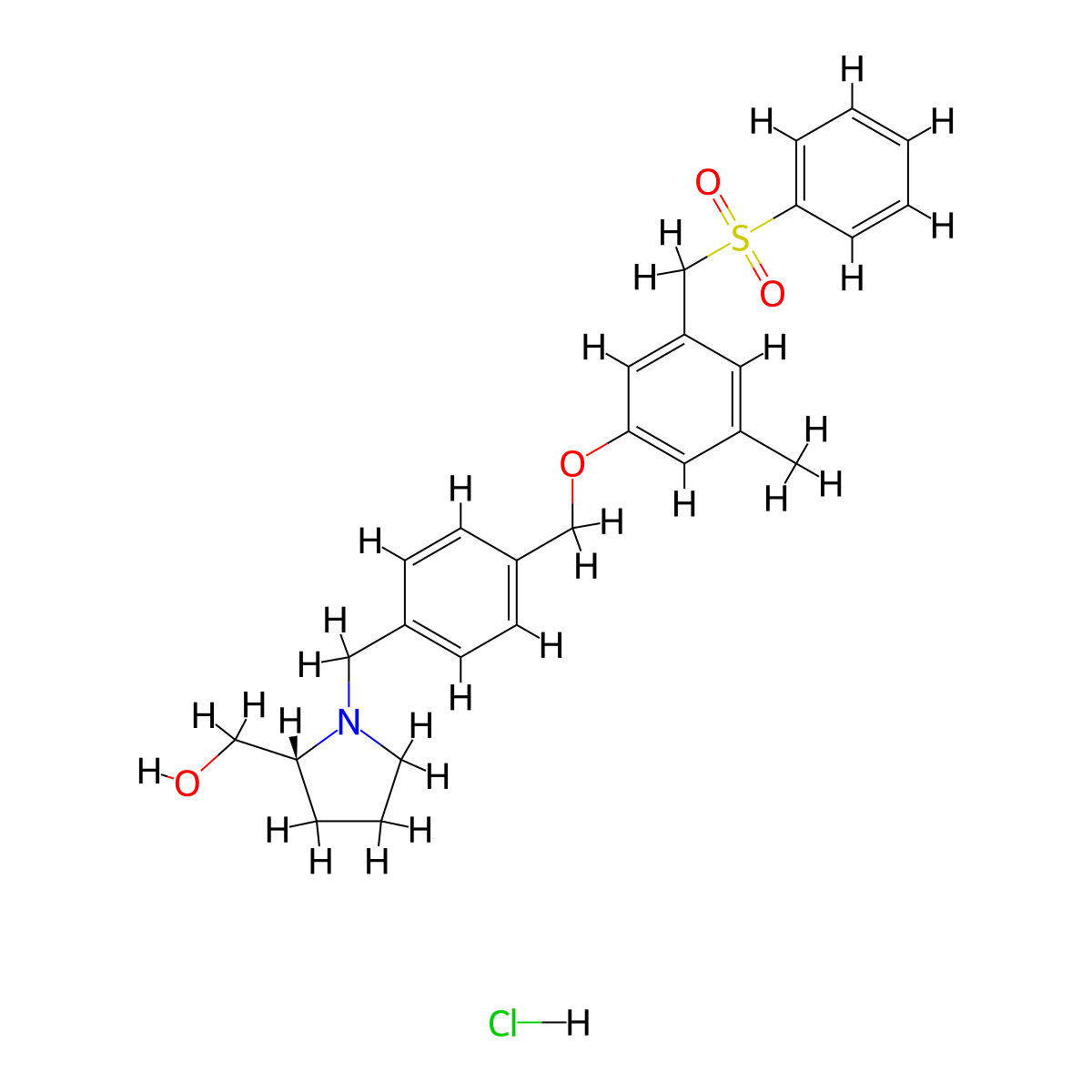 PF 543 HCl molecular structure, CAS 1706522-79-3