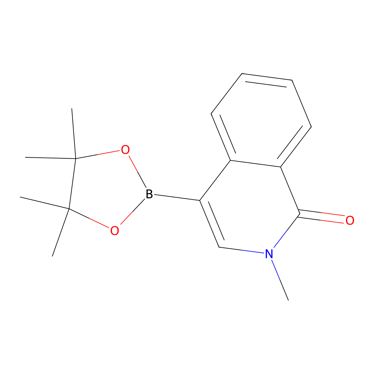 2-Methyl-4-(4,4,5,5-tetramethyl-1,3,2-dioxaborolan-2-yl)isoquinolin-1(2H)-one molecular structure, CAS 1706527-63-0