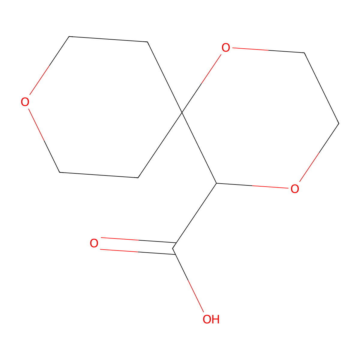1,4,9-Trioxaspiro[5.5]undecane-5-carboxylic acid molecular structure, CAS 1706547-20-7