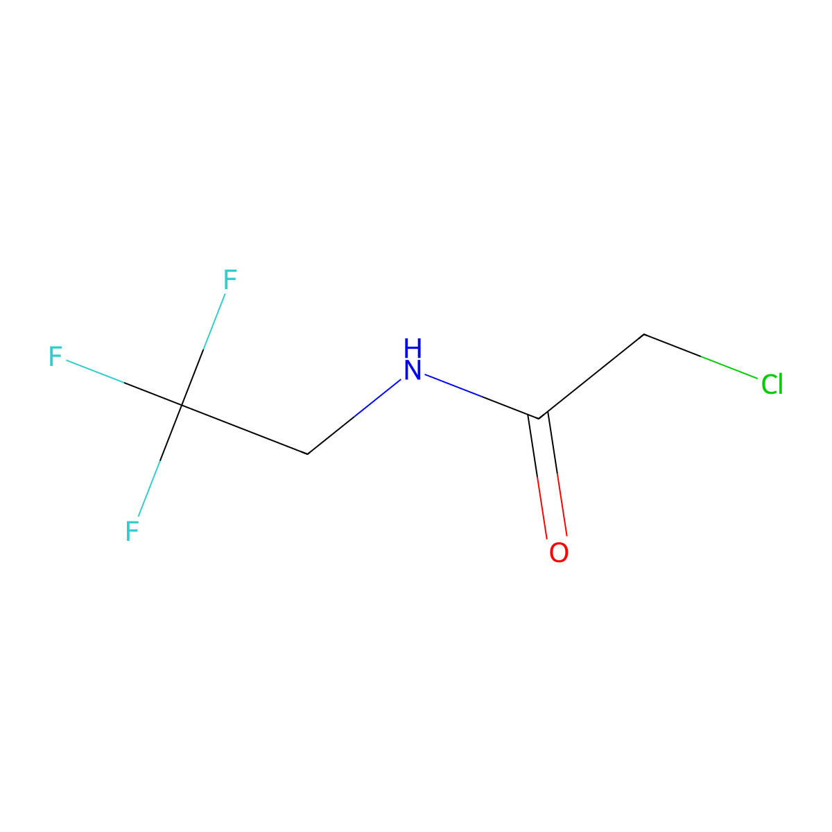 2-chloro-N-(2,2,2-trifluoroethyl)acetamide molecular structure, CAS 170655-44-4