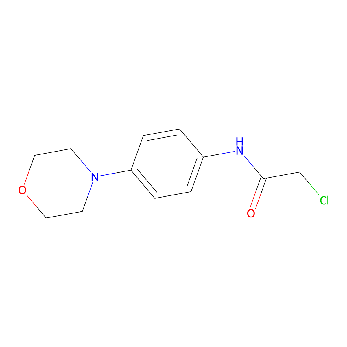 2-Chloro-N-(4-morpholinophenyl)acetamide molecular structure, CAS 170655-46-6