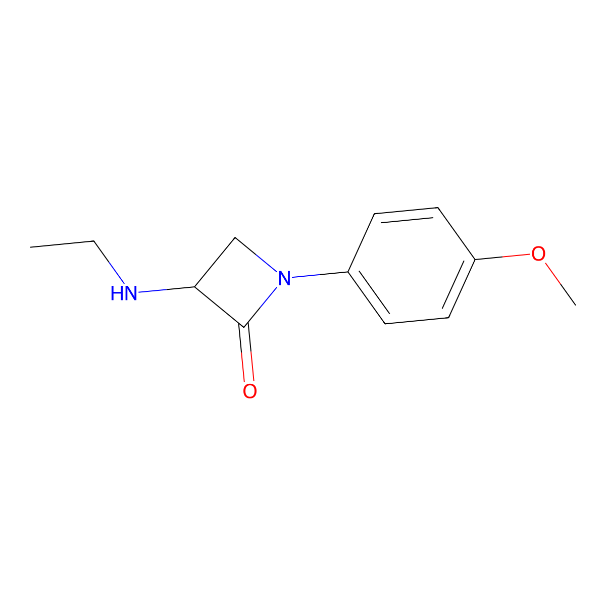 3-(Ethylamino)-1-(4-methoxyphenyl)azetidin-2-one molecular structure, CAS 1706583-82-5