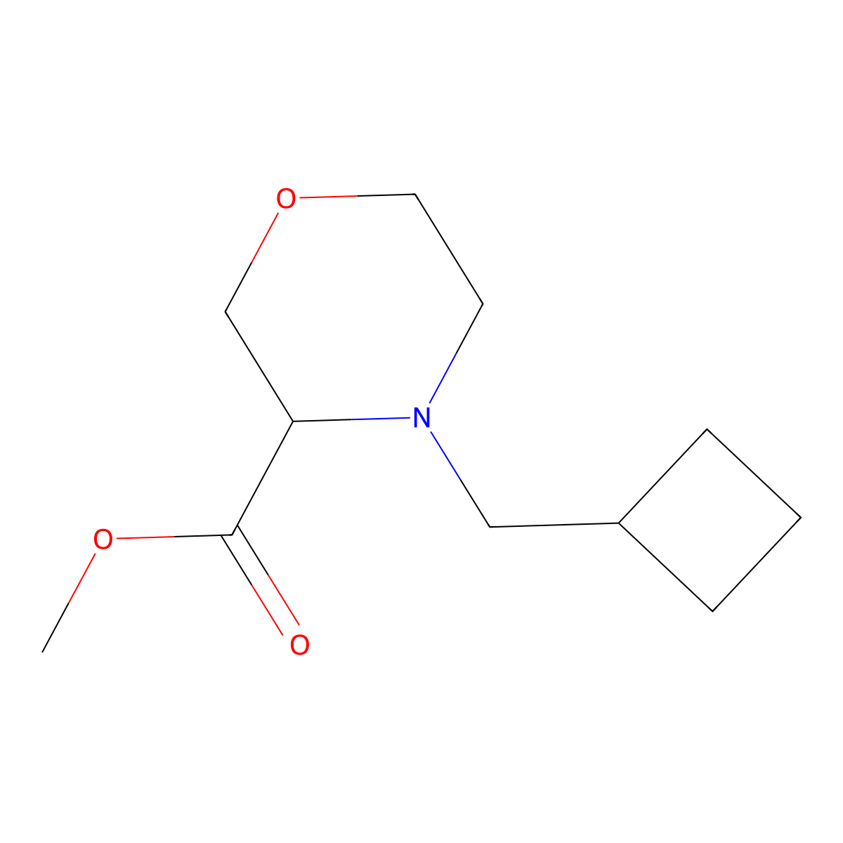 Methyl 4-(cyclobutylmethyl)morpholine-3-carboxylate molecular structure, CAS 1706584-27-1