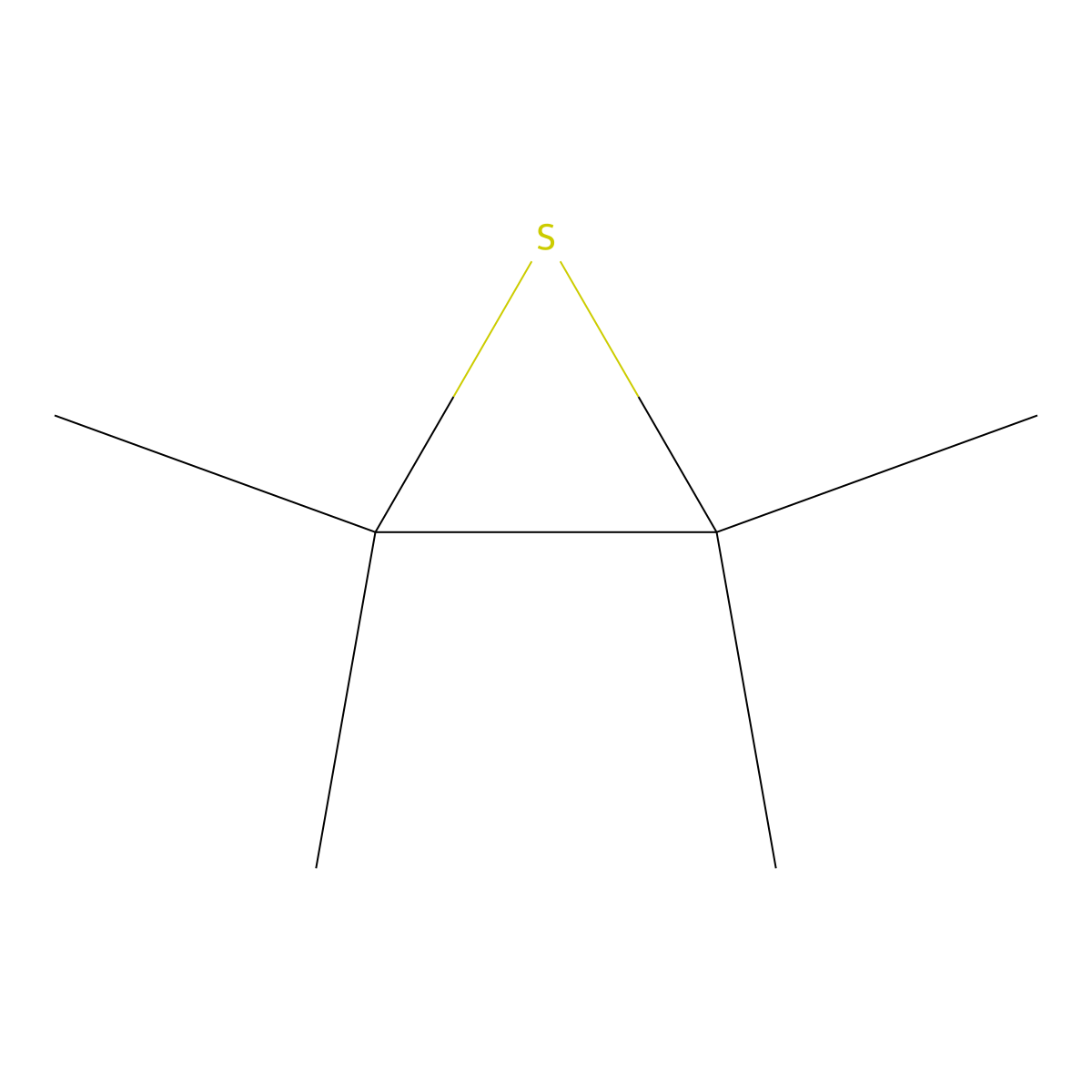 Tetramethylthiirane molecular structure, CAS 17066-32-9