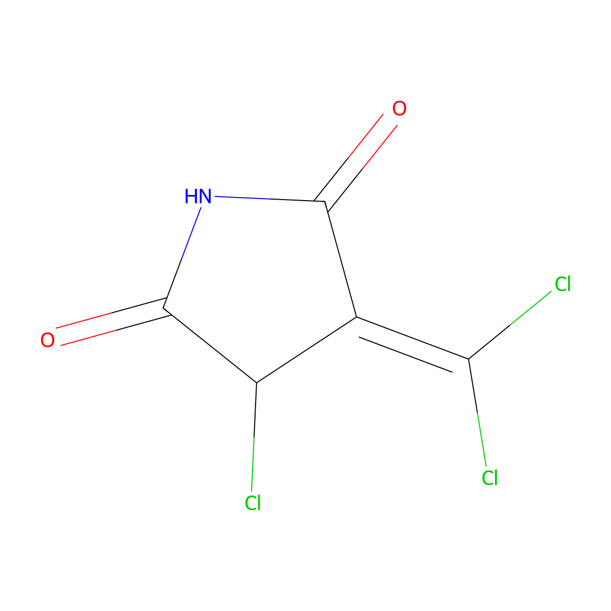3-Chloro-4-(dichloromethylene)-2,5-pyrrolidinedione molecular structure, CAS 170660-63-6