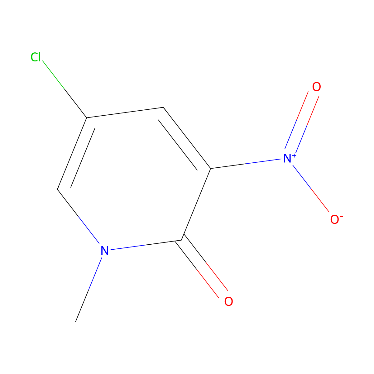 5-Chloro-1-methyl-3-nitropyridin-2-one molecular structure, CAS 170661-48-0