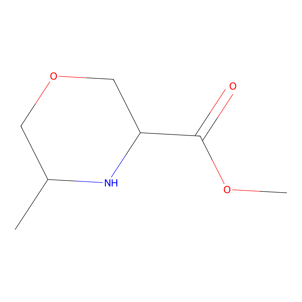 Methyl 5-methylmorpholine-3-carboxylate molecular structure, CAS 1706651-36-6