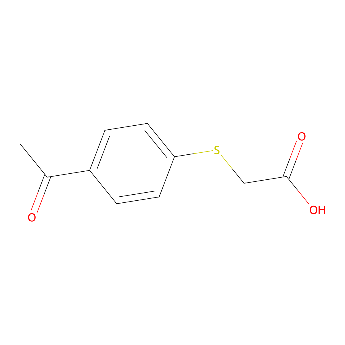 2-[(4-Acetylphenyl)sulfanyl]acetic acid molecular structure, CAS 17067-15-1