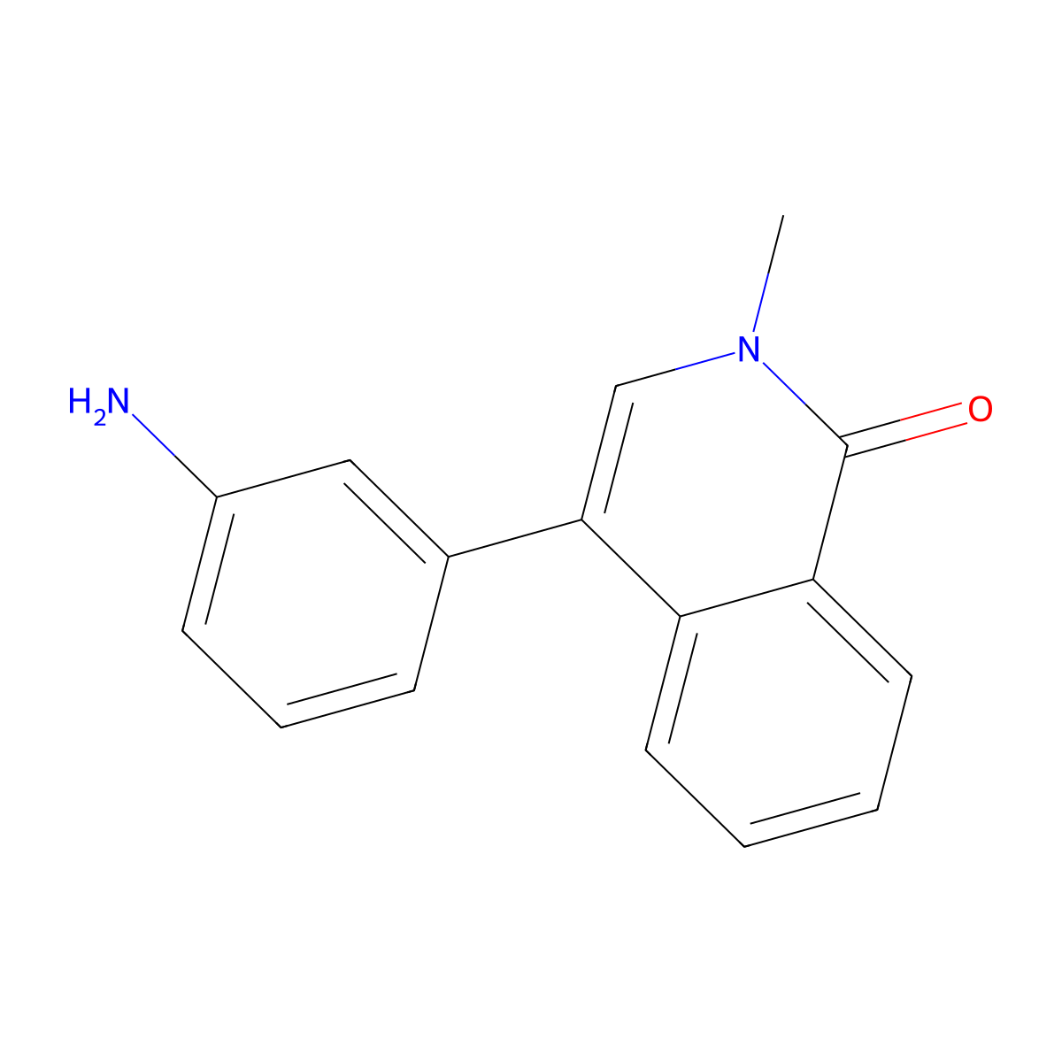 4-(3-Aminophenyl)-2-methylisoquinolin-1-one molecular structure, CAS 1706736-98-2