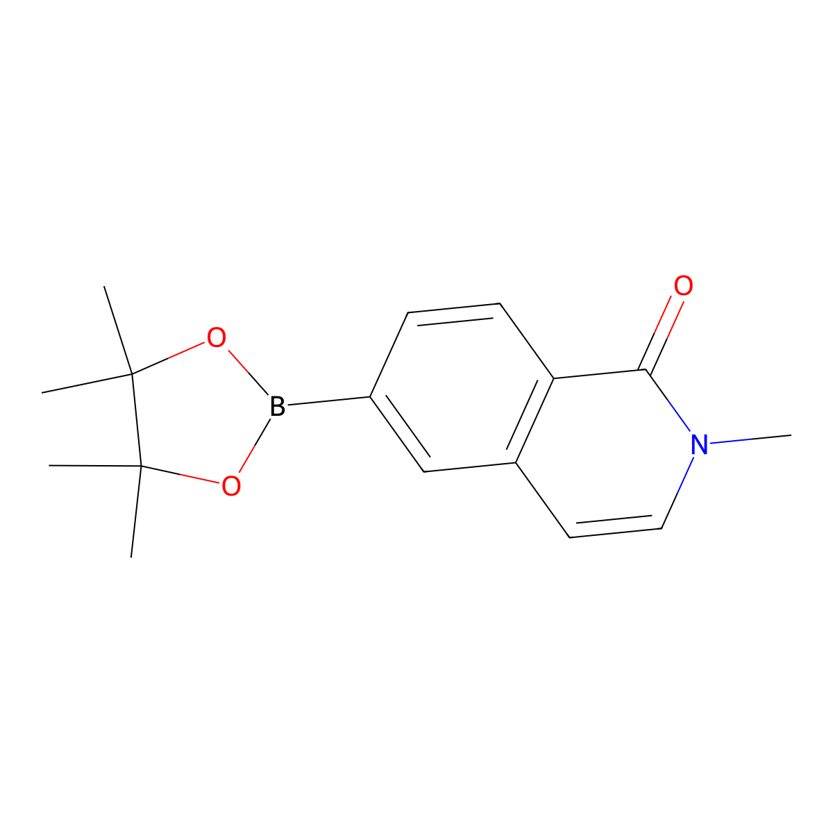 2-Methyl-6-(4,4,5,5-tetramethyl-1,3,2-dioxaborolan-2-yl)-1,2-dihydroisoquinolin-1-one molecular structure, CAS 1706749-69-0