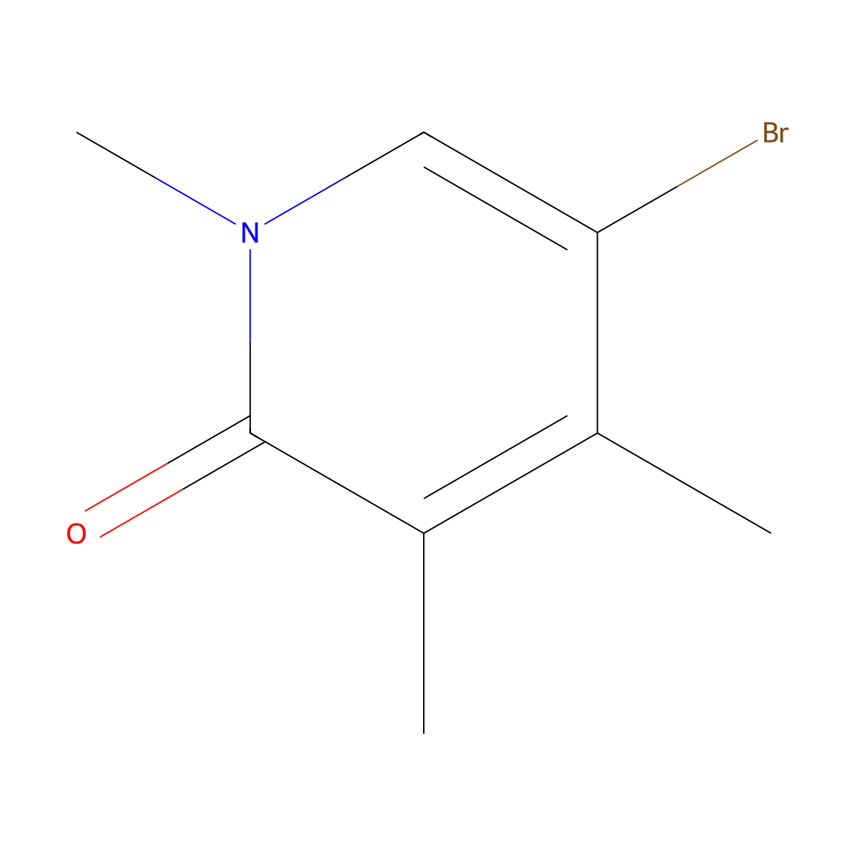 5-Bromo-1,3,4-trimethylpyridin-2(1H)-one molecular structure, CAS 1706749-85-0