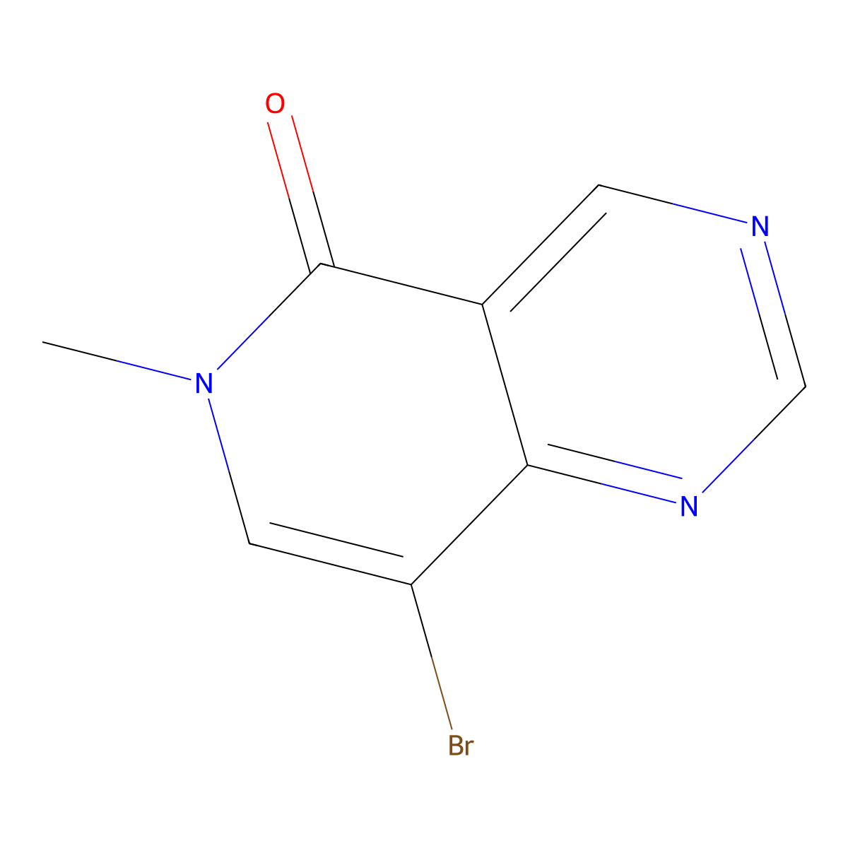 8-Bromo-6-methylpyrido[4,3-d]pyrimidin-5(6H)-one molecular structure, CAS 1706751-60-1