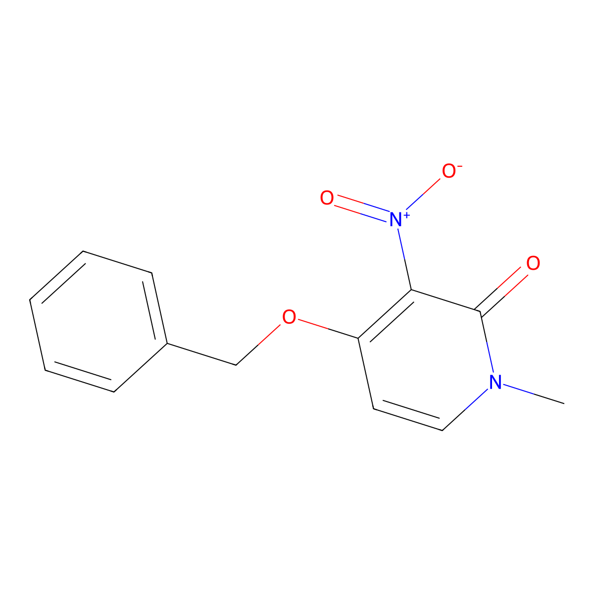 4-(benzyloxy)-1-methyl-3-nitropyridin-2(1H)-one molecular structure, CAS 1706751-73-6