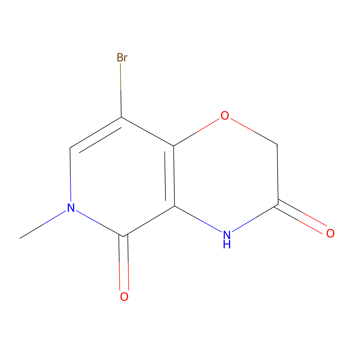 8-bromo-6-methyl-4,6-dihydro-2H-pyrido[4,3-b][1,4]oxazine-3,5-dione molecular structure, CAS 1706753-22-1