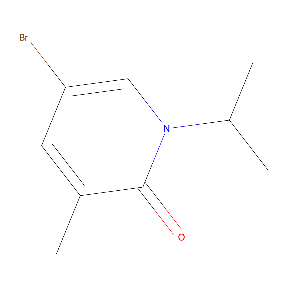 5-Bromo-1-isopropyl-3-methylpyridin-2(1H)-one molecular structure, CAS 1706754-34-8