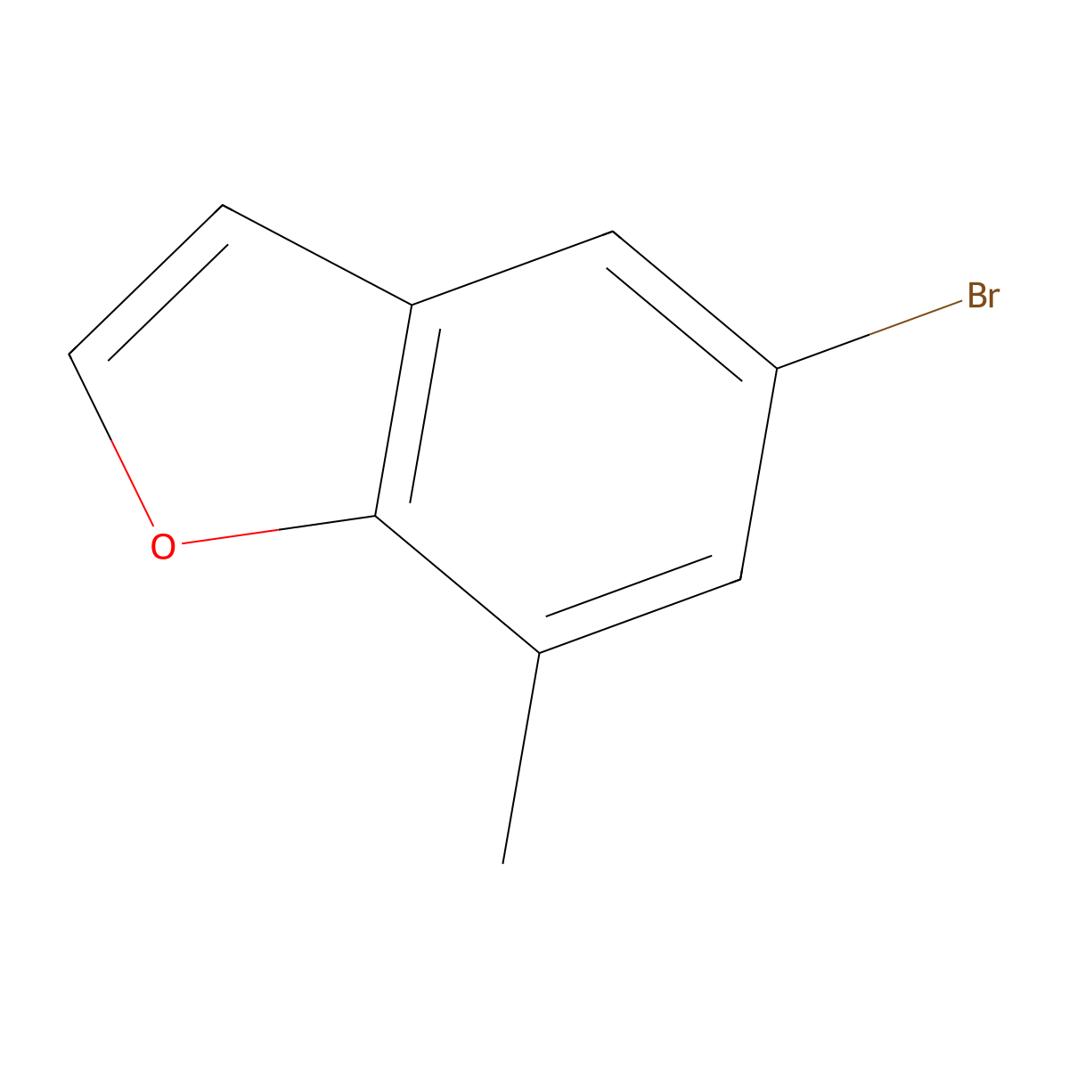 5-Bromo-7-methylbenzofuran molecular structure, CAS 170681-91-1