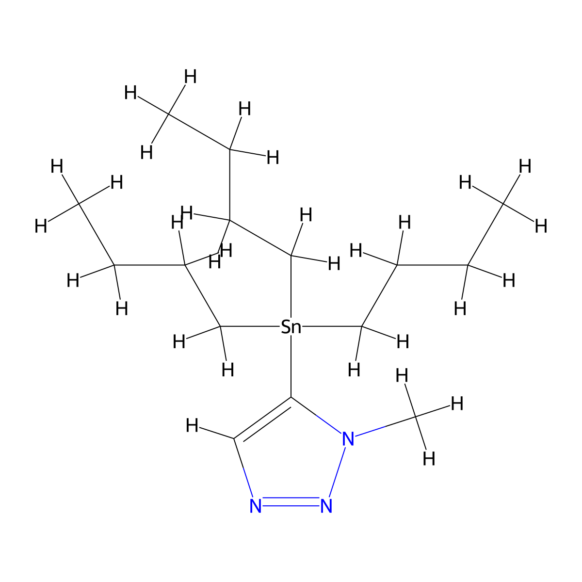1-methyl-5-(tributylstannyl)-1H-1,2,3-triazole molecular structure, CAS 170681-98-8