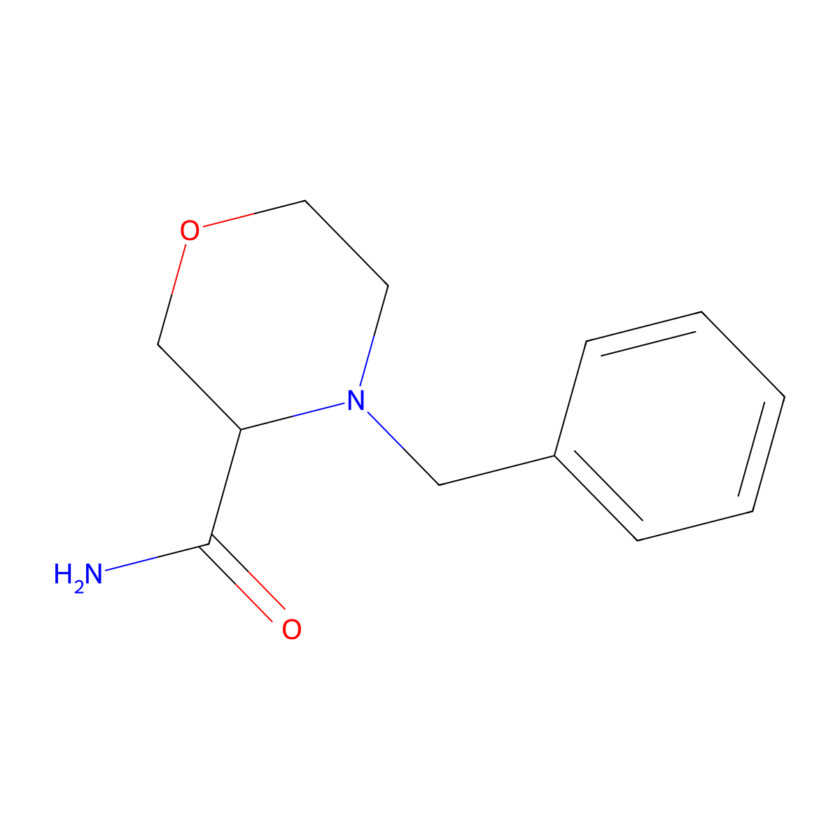 4-Benzylmorpholine-3-carboxamide molecular structure, CAS 1706818-30-5