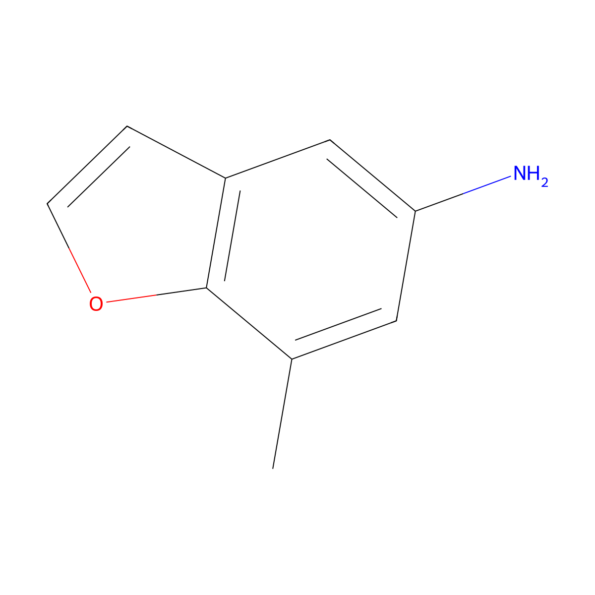 7-Methylbenzofuran-5-amine molecular structure, CAS 170682-46-9