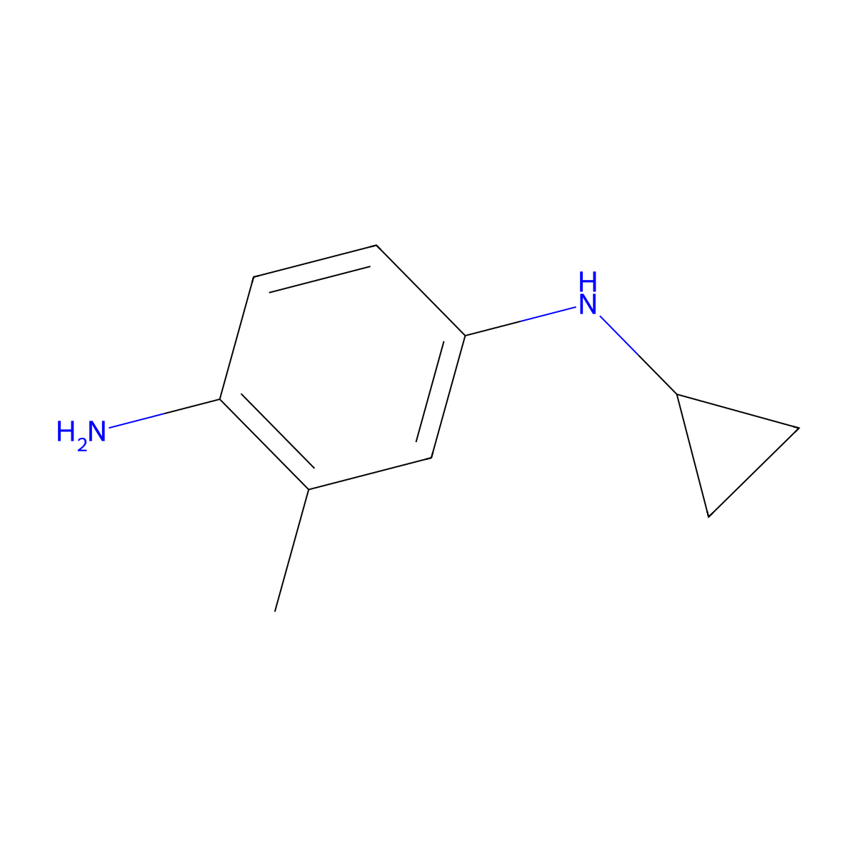 N1-Cyclopropyl-3-methylbenzene-1,4-diamine molecular structure, CAS 170693-34-2