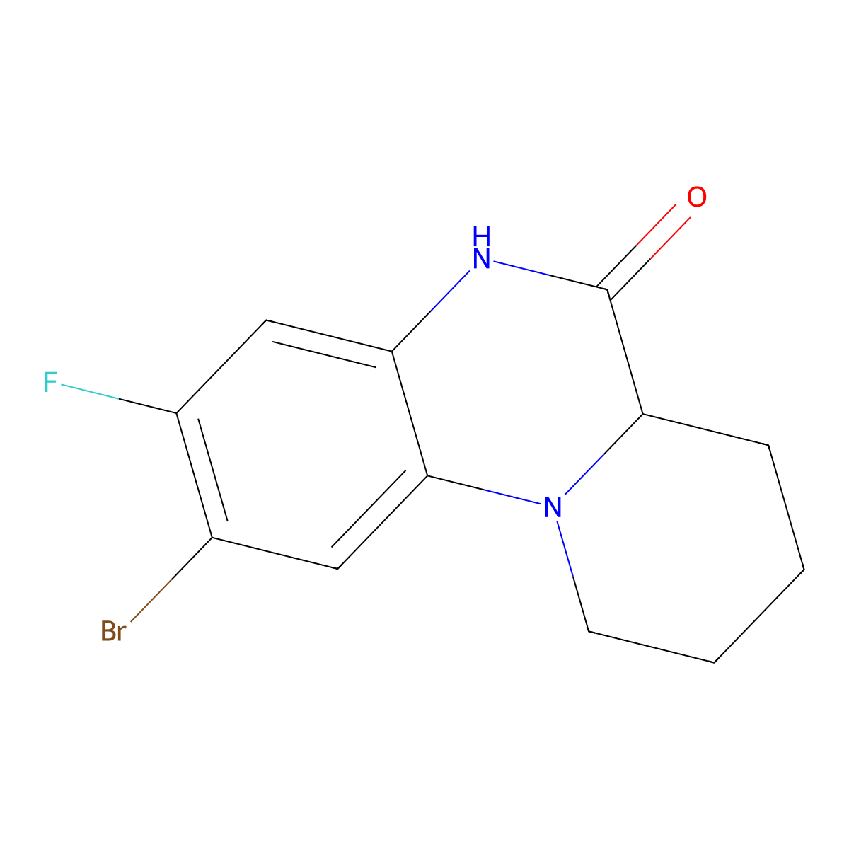 2-bromo-3-fluoro-5H,6H,6aH,7H,8H,9H,10H-pyrido[1,2-a]quinoxalin-6-one molecular structure, CAS 1706965-60-7