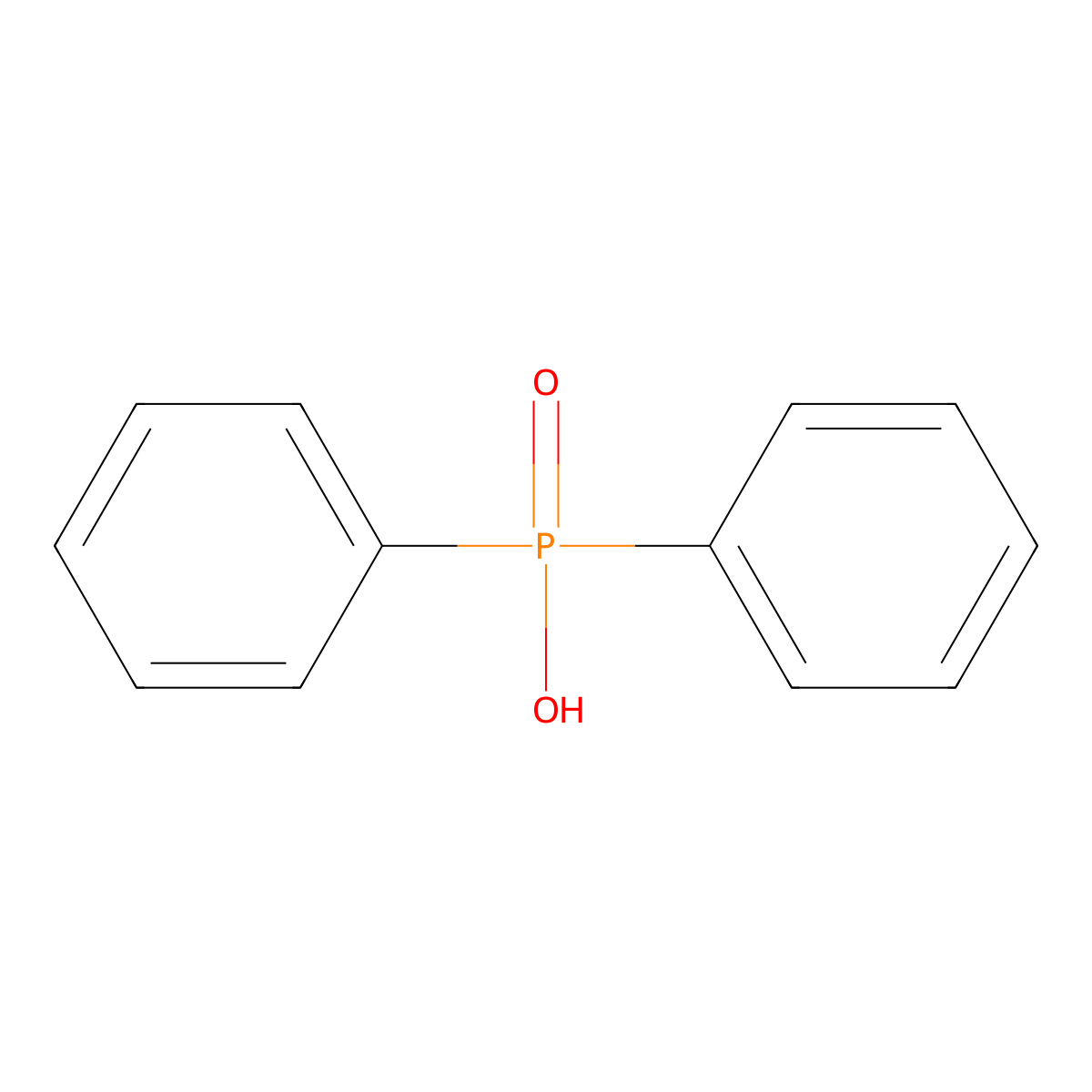 Diphenylphosphinic acid molecular structure, CAS 1707-03-5