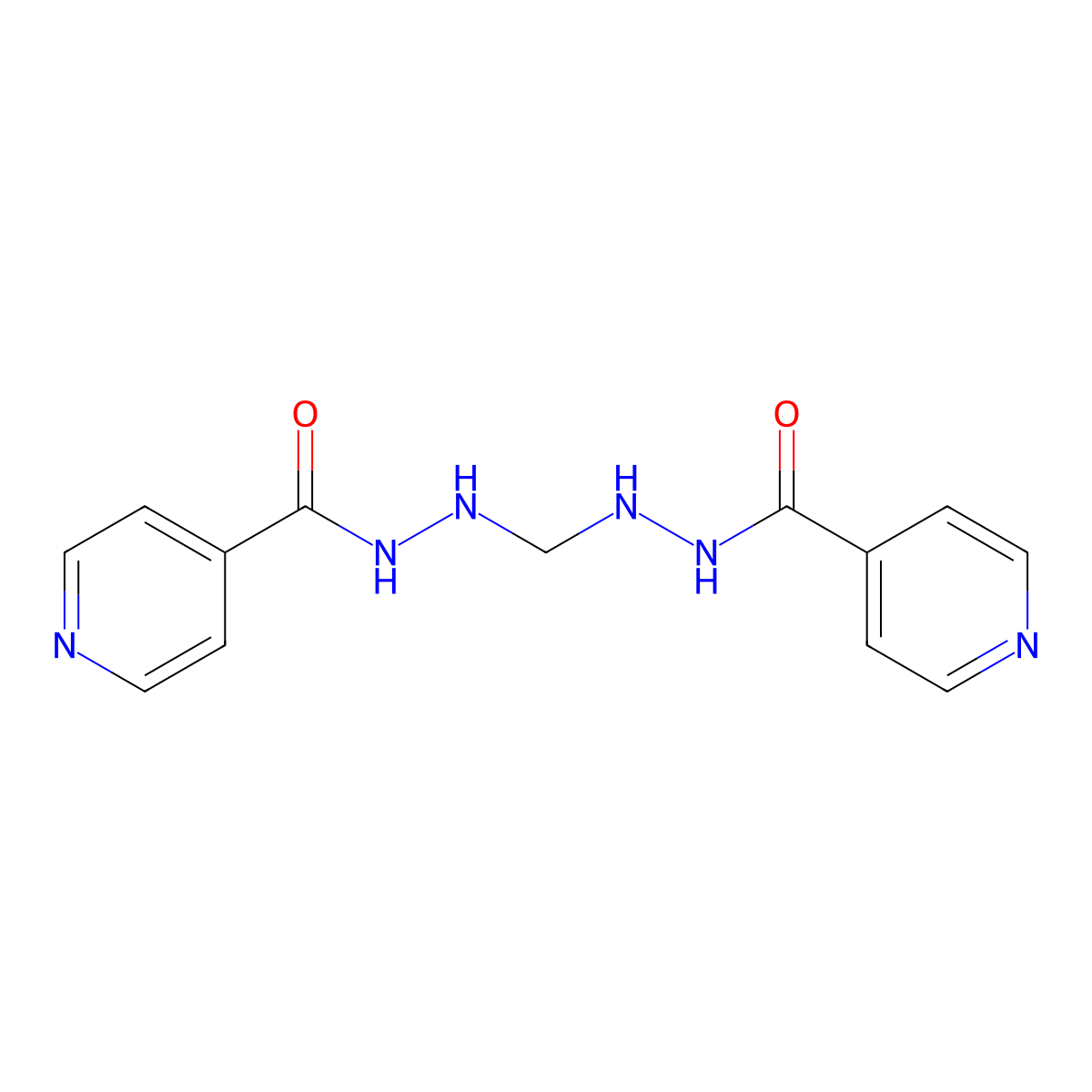 Metazide molecular structure, CAS 1707-15-9