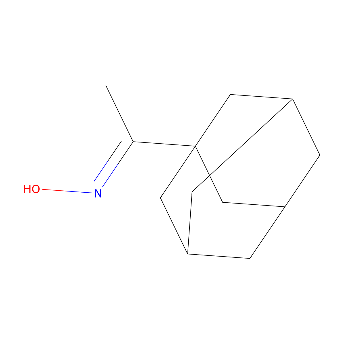 N-[1-(adamantan-1-yl)ethylidene]hydroxylamine molecular structure, CAS 1707-40-0