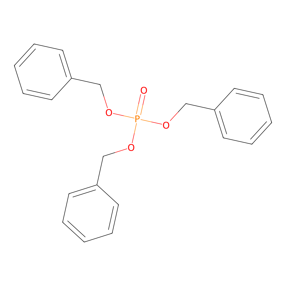 Tribenzyl phosphate molecular structure, CAS 1707-92-2