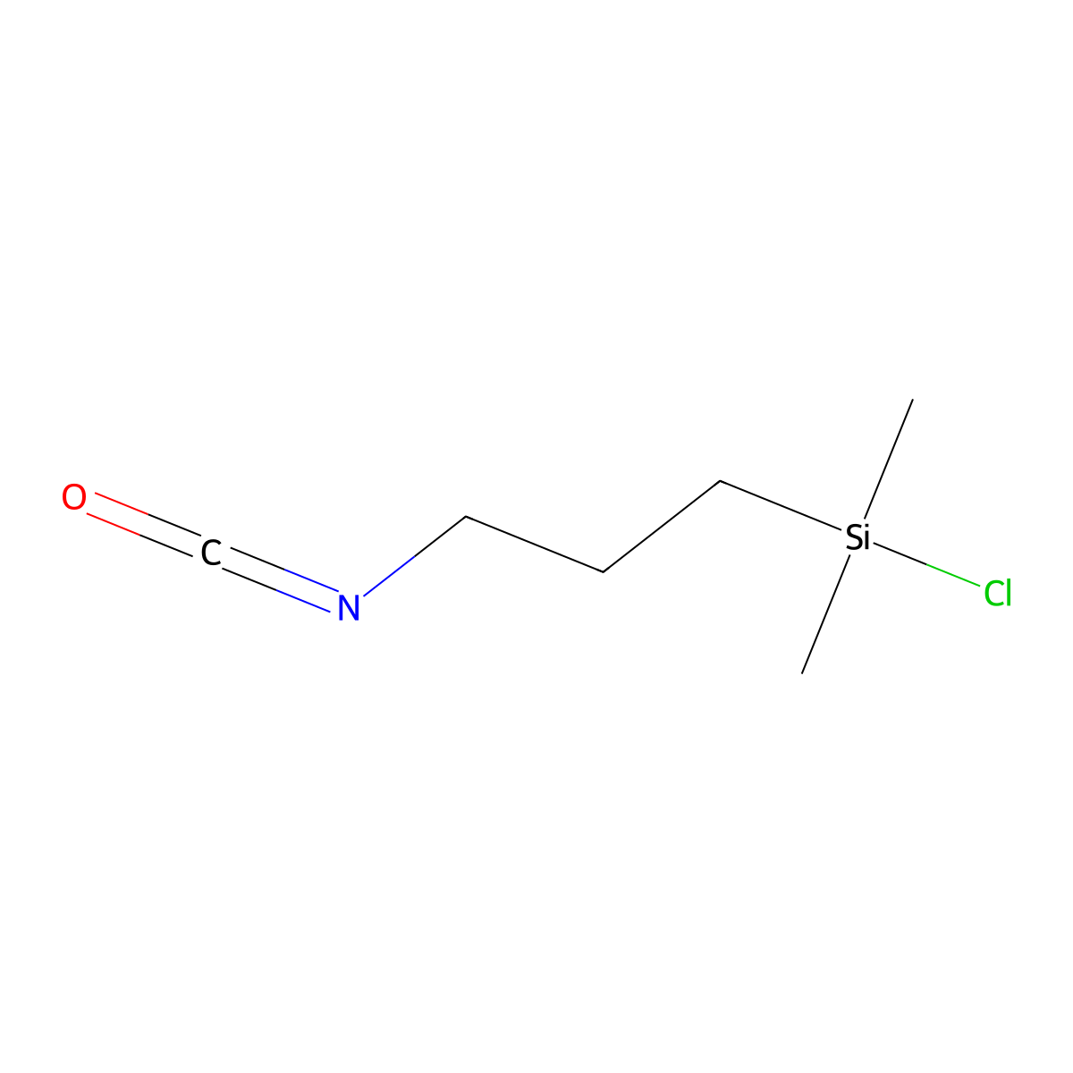 Silane, chloro(3-isocyanatopropyl)dimethyl- molecular structure, CAS 17070-70-1