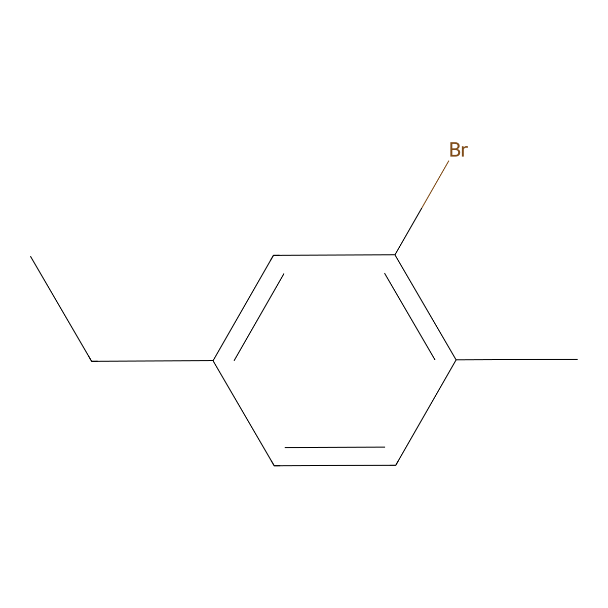2-Bromo-4-ethyl-1-methylbenzene molecular structure, CAS 17070-97-2