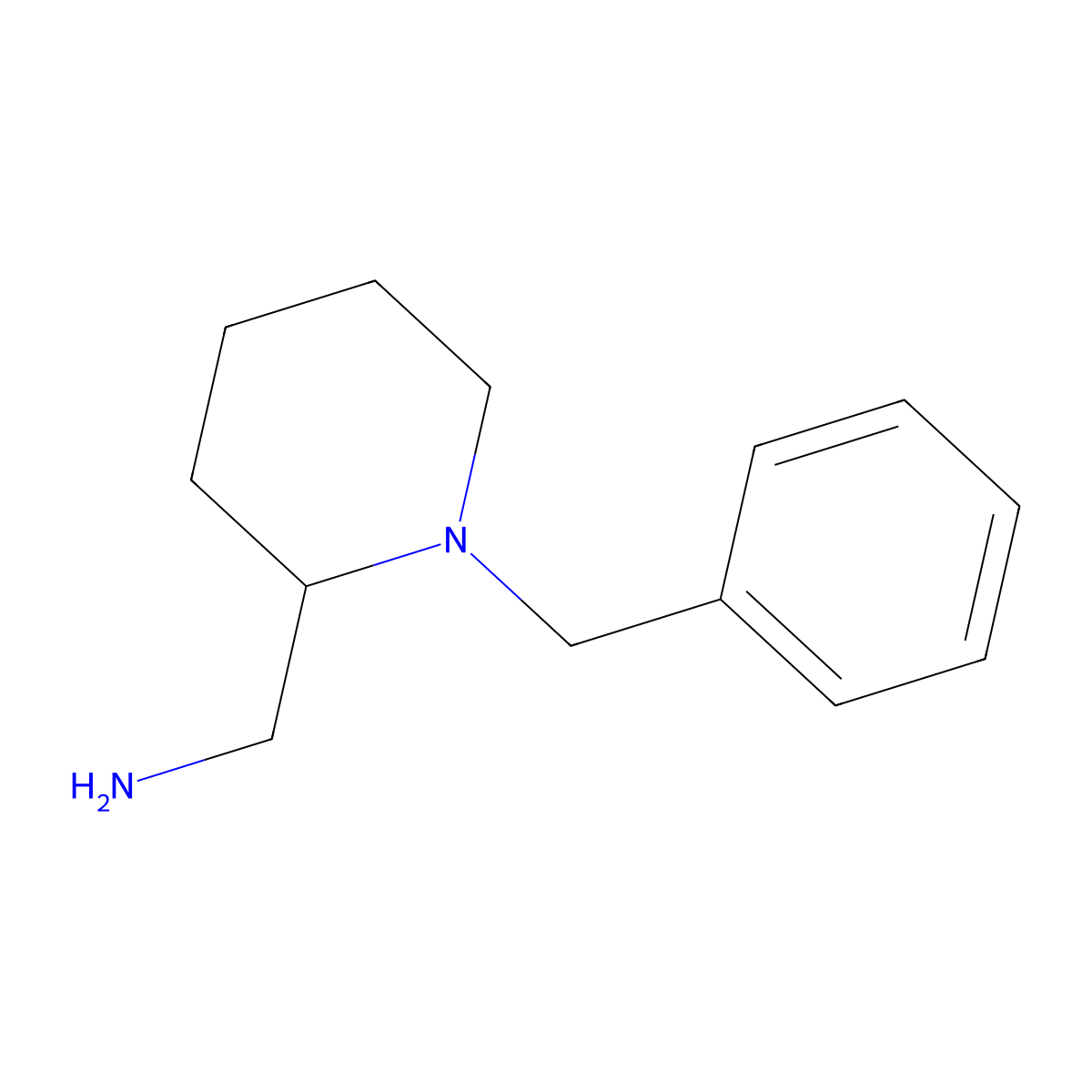 (1-Benzylpiperidin-2-yl)methanamine molecular structure, CAS 170701-98-1